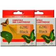 Compatible HP 62XL (HP62) Black Ink Cartridge (2 Black)