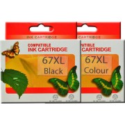 Compatble HP67XXL/XL (HP67) Ink Cartridge (Full Set)